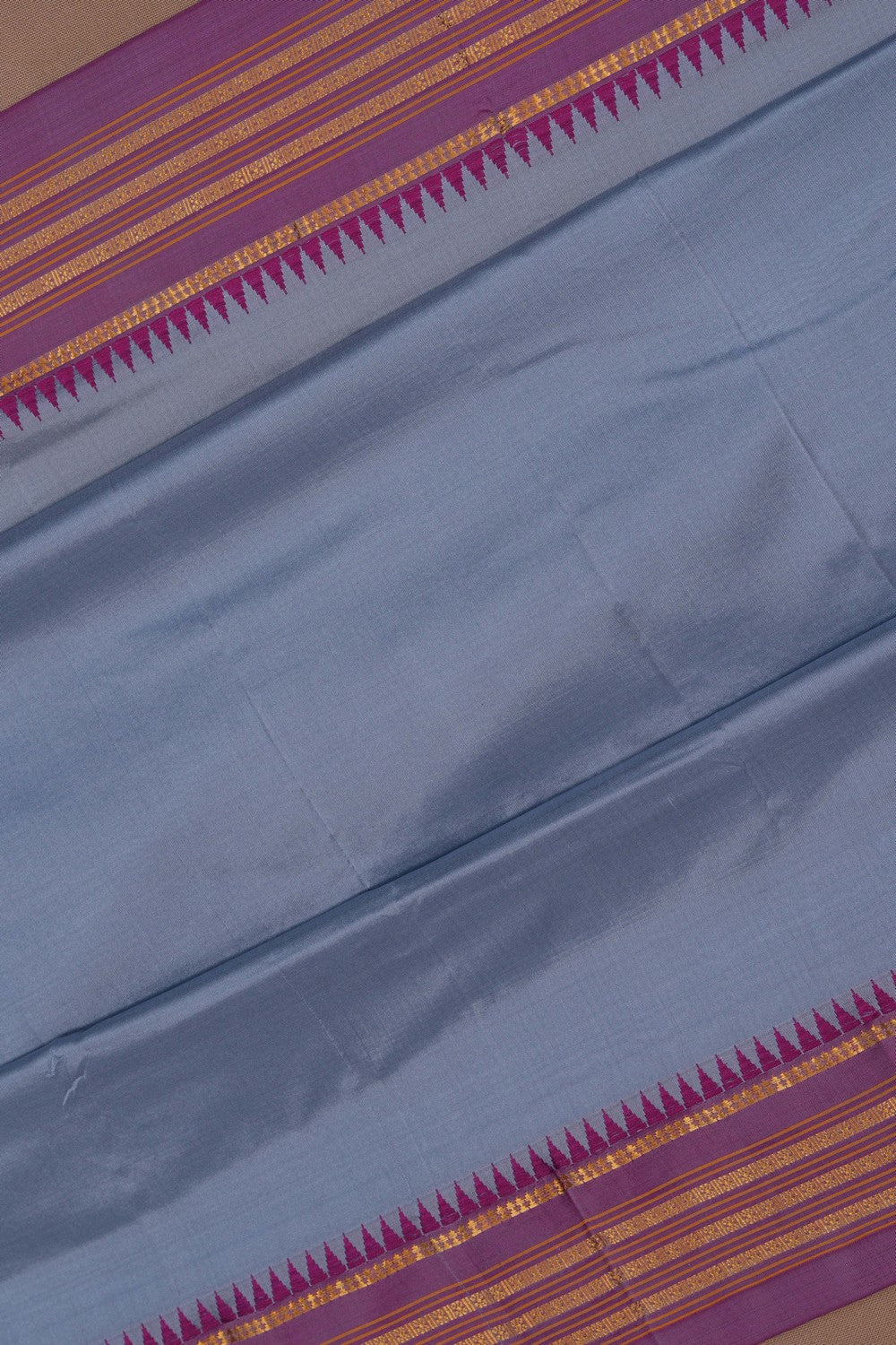 Image of Narayanpet Silk Grey Saree