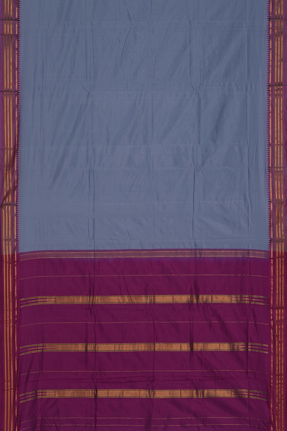 Image of Narayanpet Silk Grey Saree