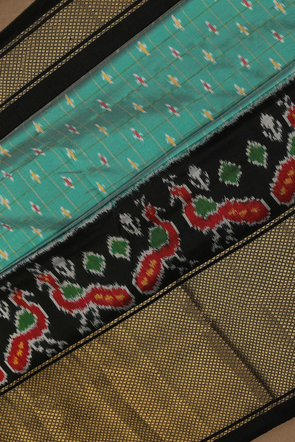 Image of Pochampally Ikat Silk Saree