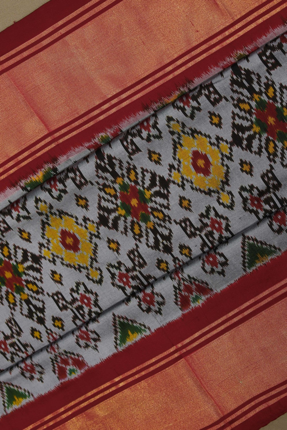 Image of Pochampally Ikat Silk Saree
