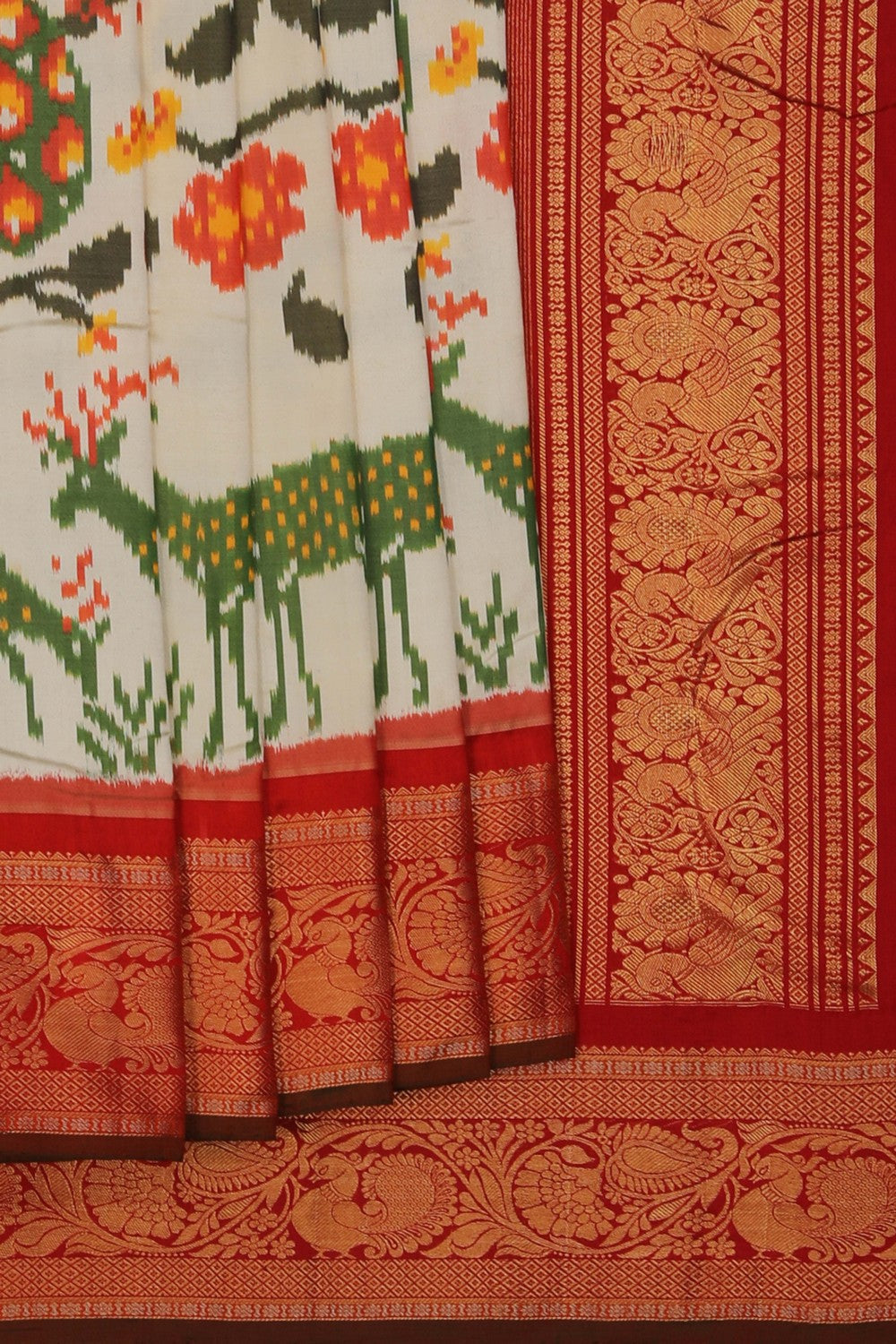 Image of Pochampally Ikat Silk Saree