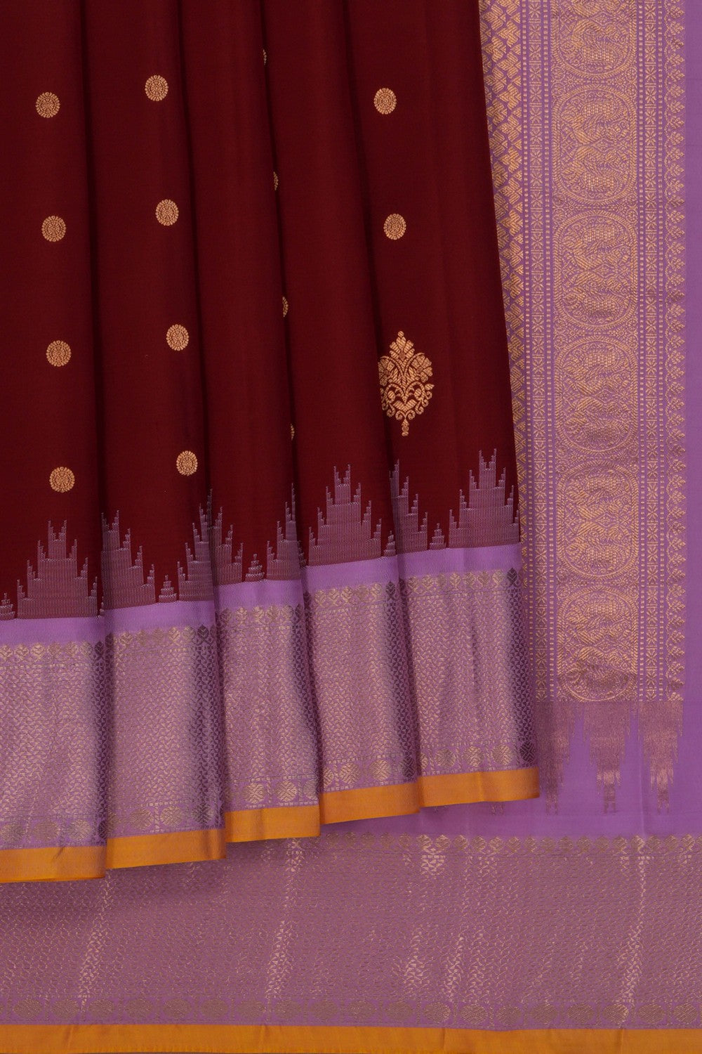Image of Gadwal Silk Red Saree