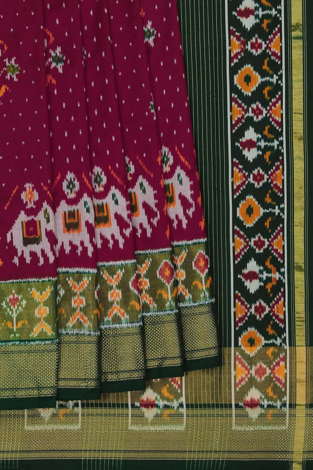 Image of Pochampally Ikat Silk Saree