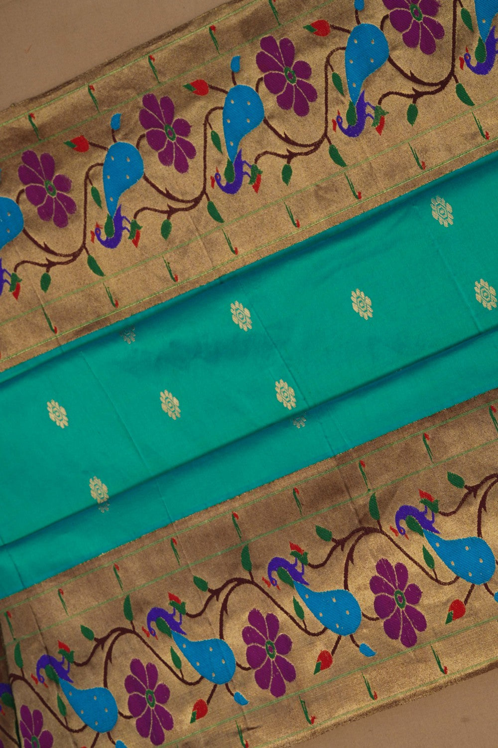 Paithani Sea Green Saree