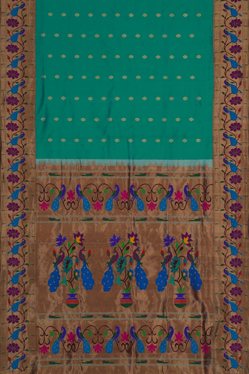 Paithani Sea Green Saree