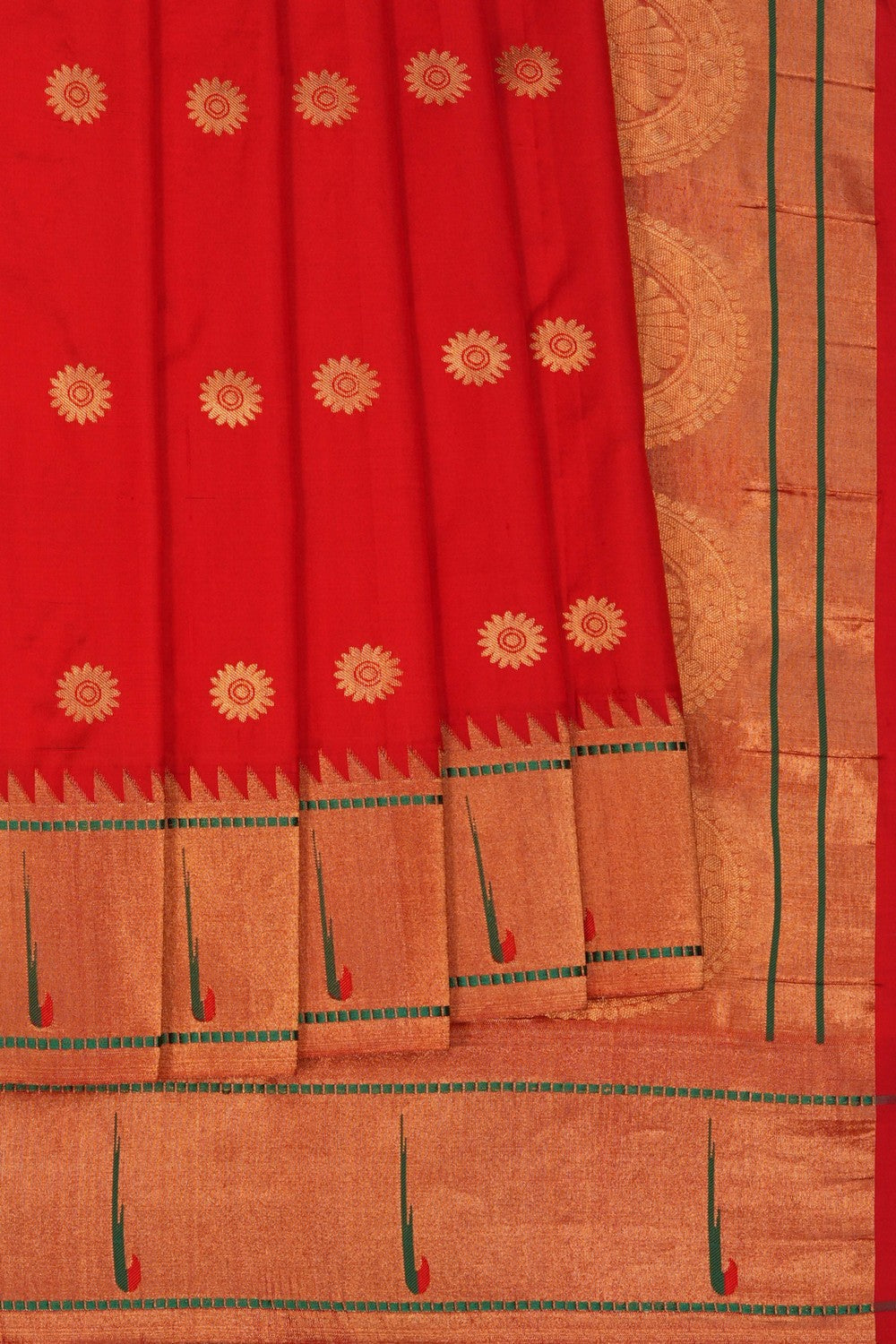 Image of Paithani Red Saree