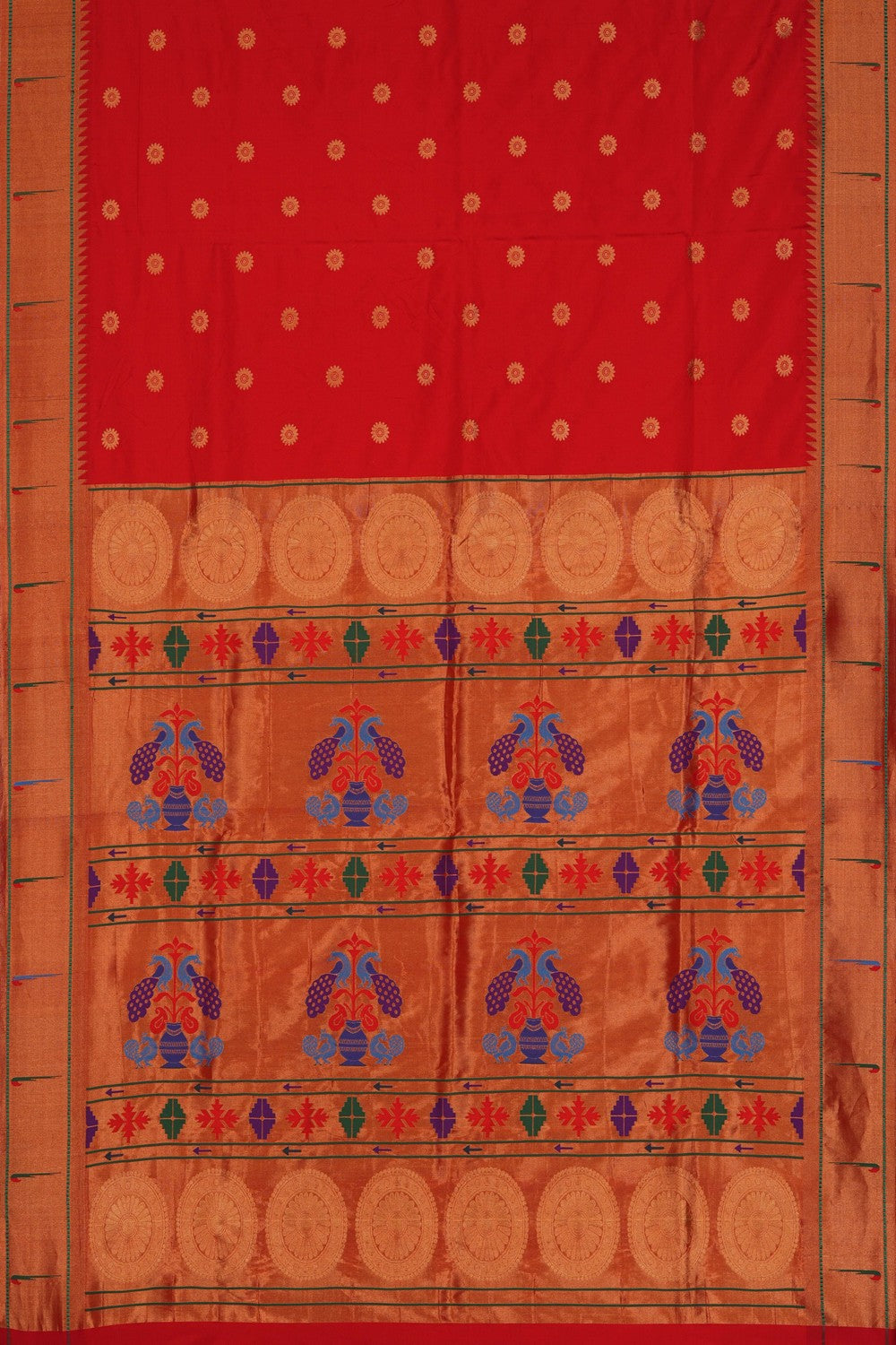 Image of Paithani Red Saree