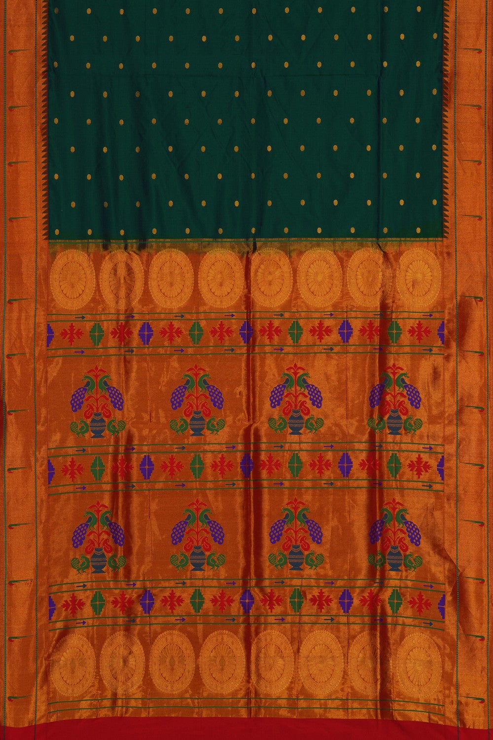 Image of Paithani Peacock-Blue Saree