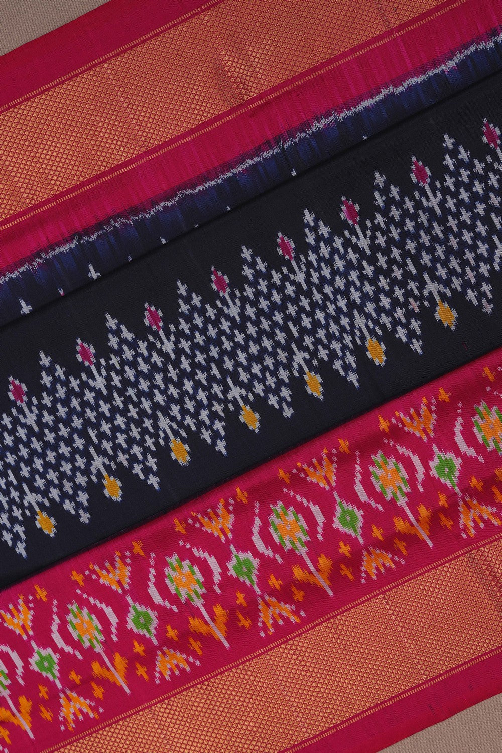 Image of Pochampally Ikat Silk Saree