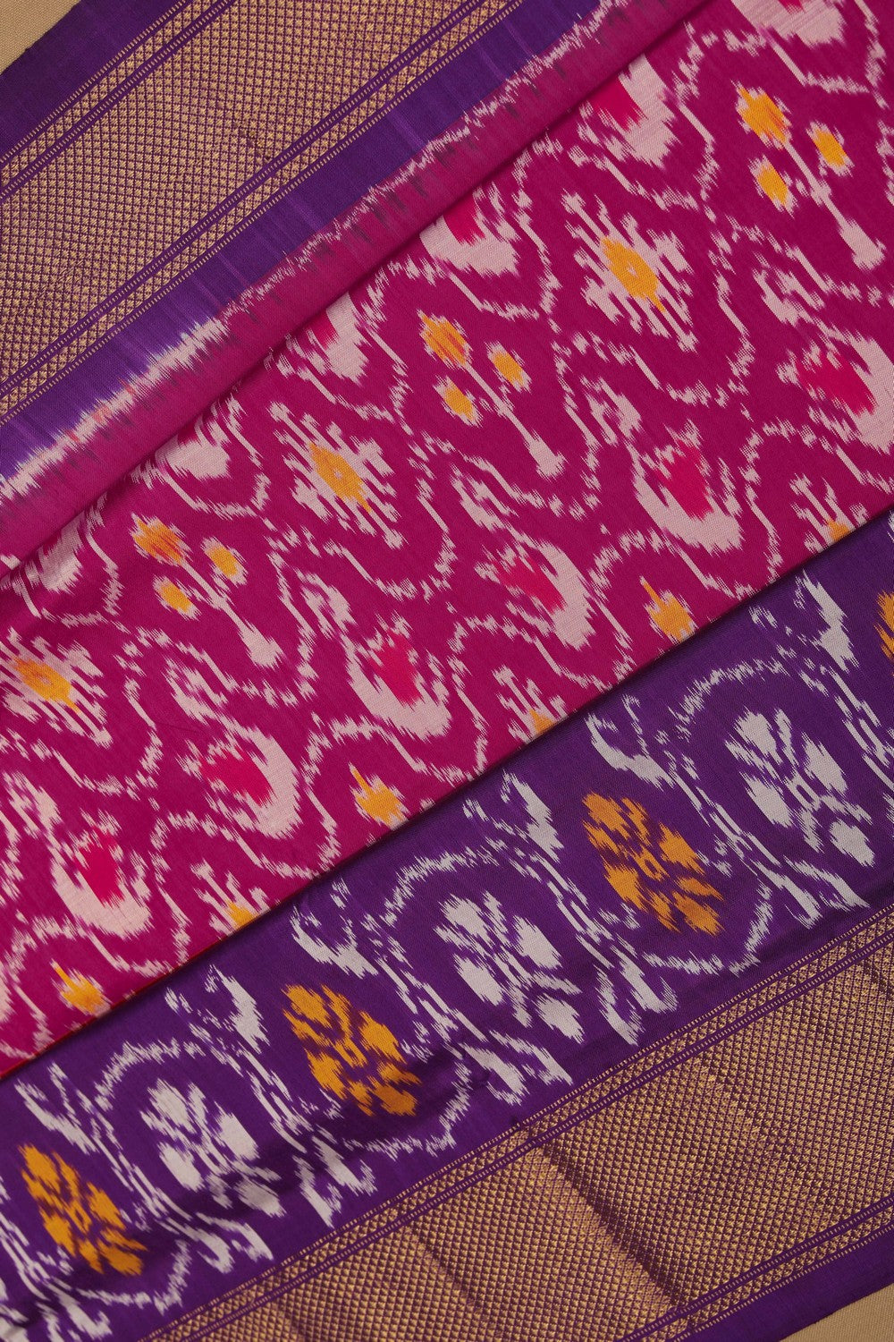 Image of Pochampally Ikat Silk Saree