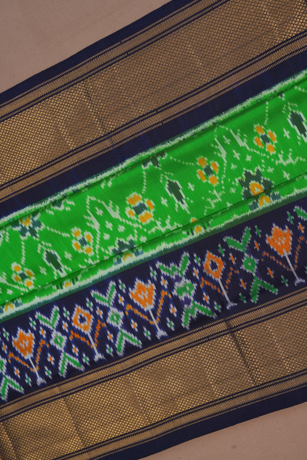 Image of Pochampally Ikat Silk Saree