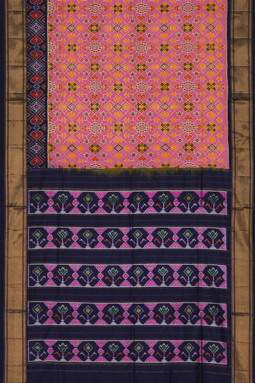 Image of Pochampally Ikat Silk Saree