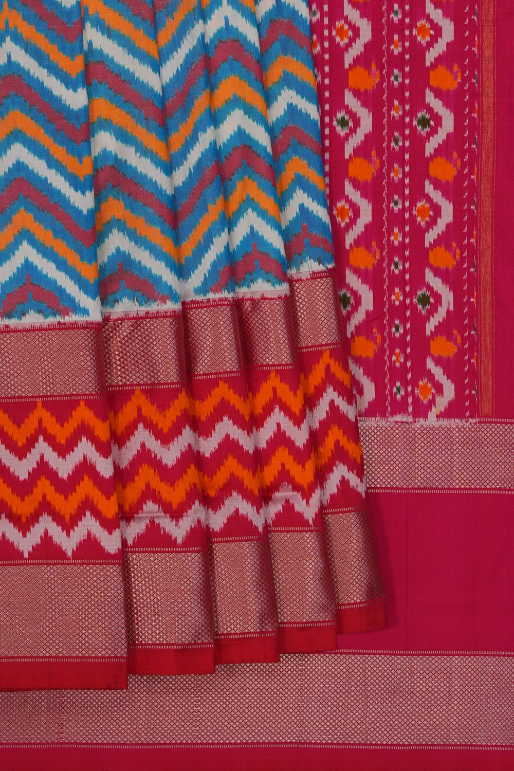 Image of Pochampally Ikat Silk Saree