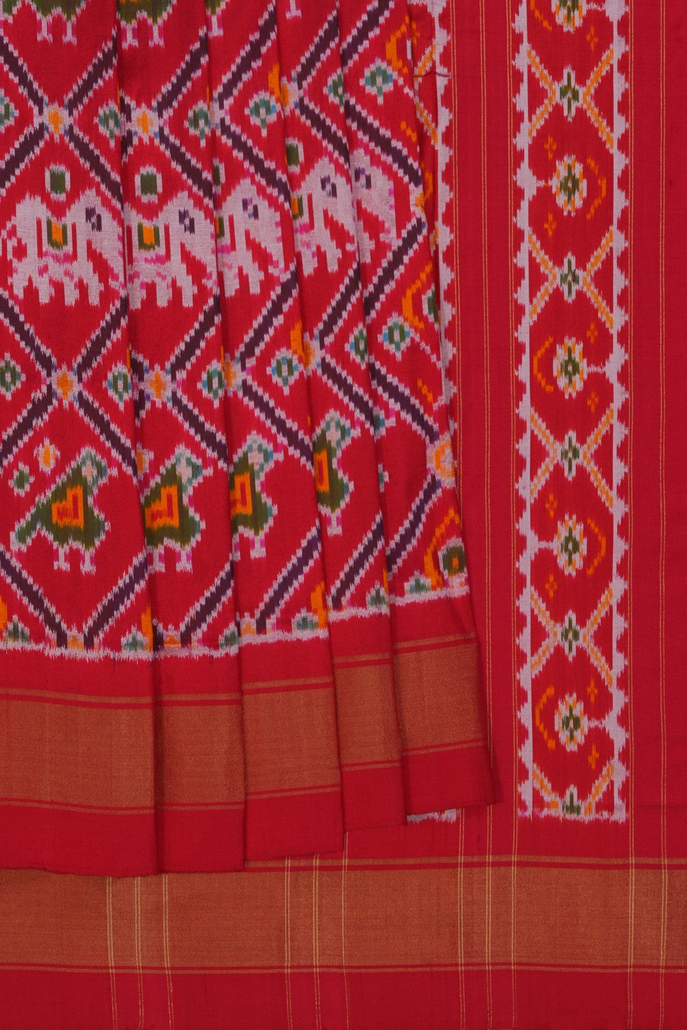 Image of Pochampally Ikat Silk Saree