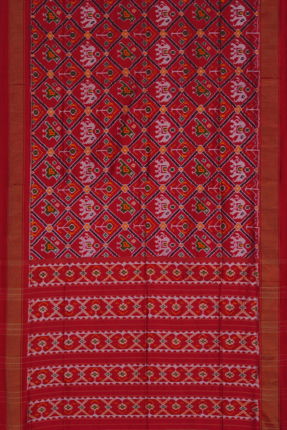 Image of Pochampally Ikat Silk Saree