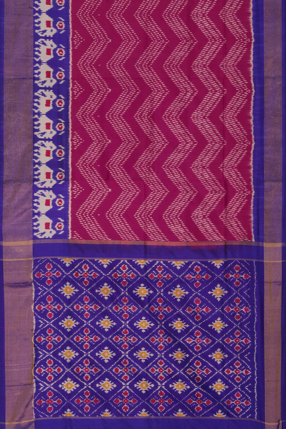 Image of Pochampally Ikat Silk Saree