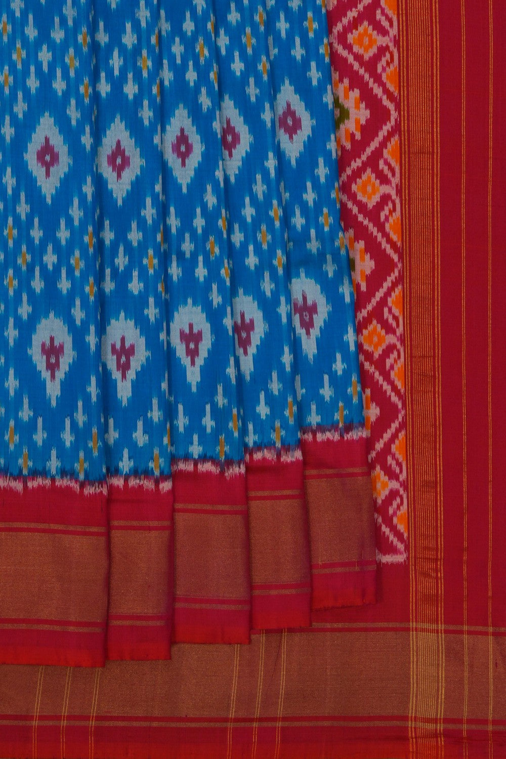 Image of Pochampally Ikat Silk Saree