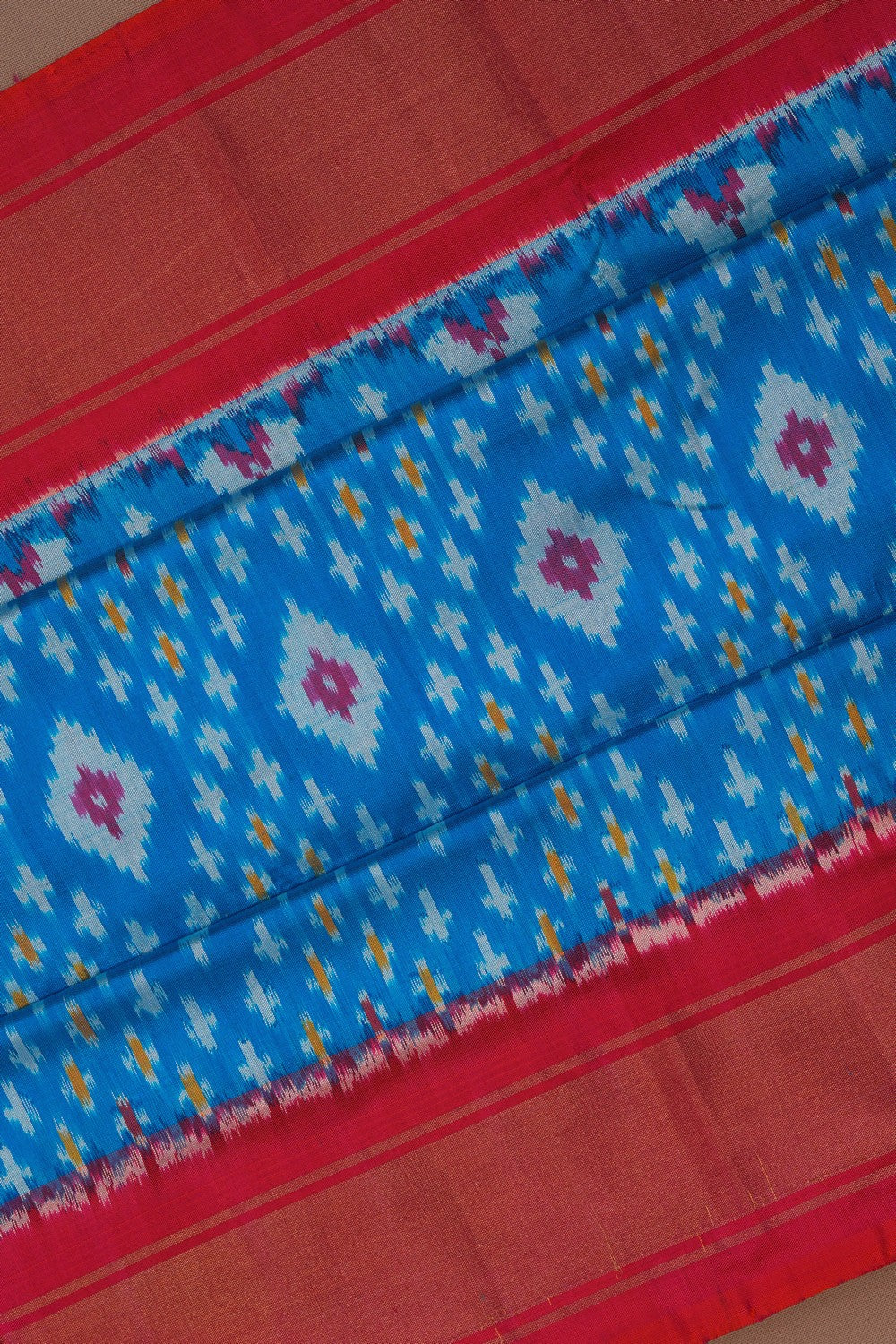 Image of Pochampally Ikat Silk Saree