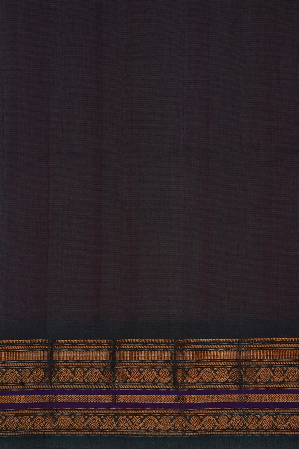 Image of Gadwal Cotton Silk Brown Saree