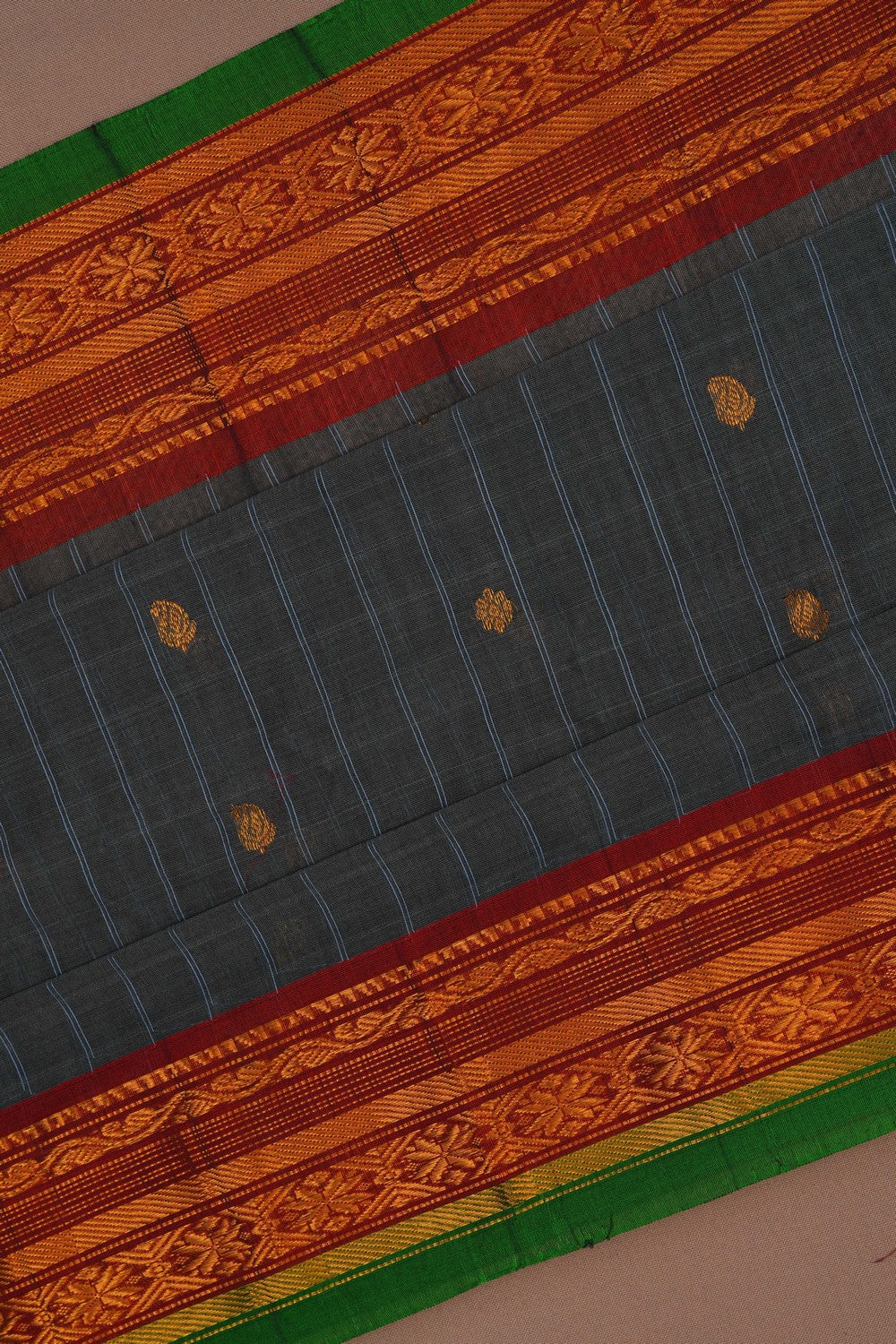 Image of Gadwal Grey Saree