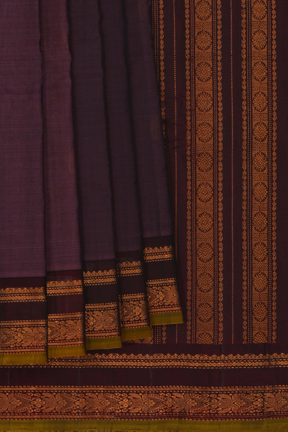 Image of Gadwal Purple Saree