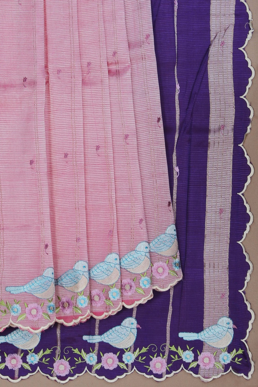 Image of Mangalgiri Embroidery Saree