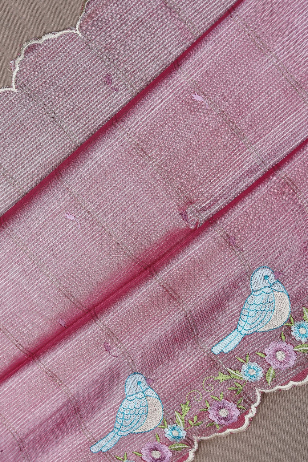 Image of Mangalgiri Embroidery Saree