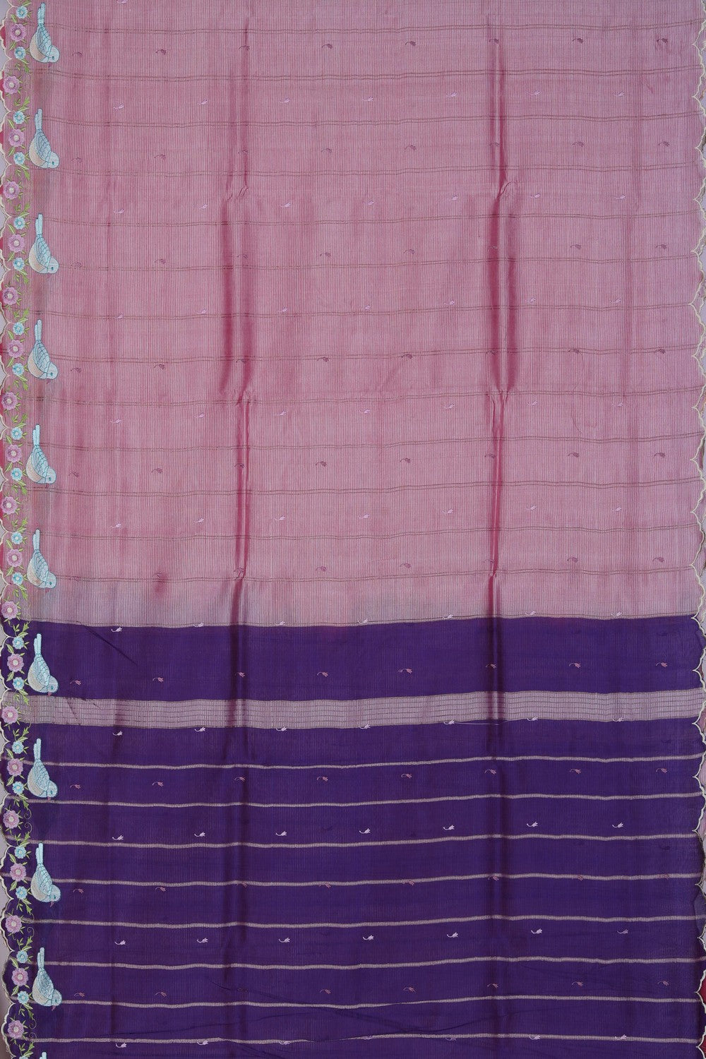 Image of Mangalgiri Embroidery Saree