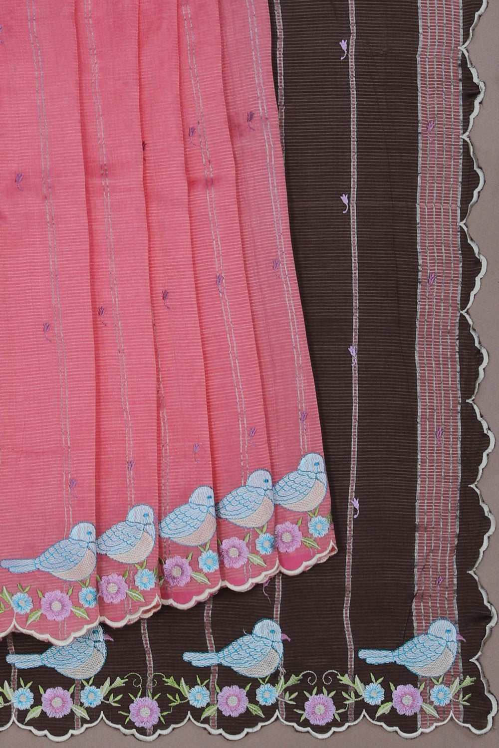 Image of Mangalgiri Embroidery Saree