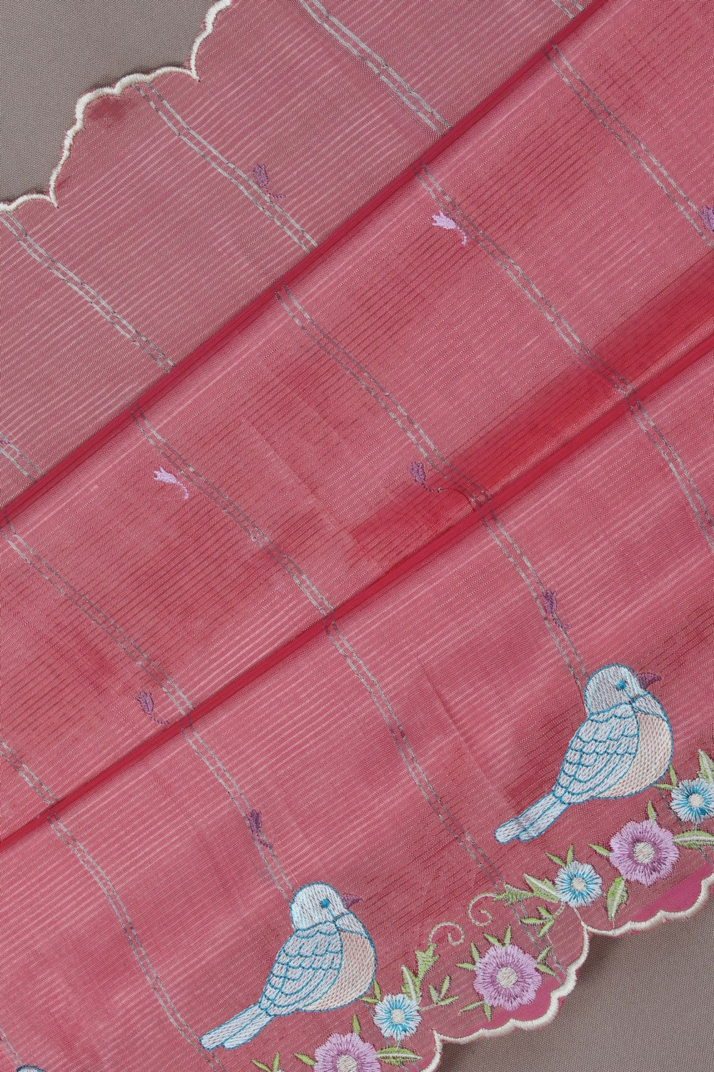 Image of Mangalgiri Embroidery Saree