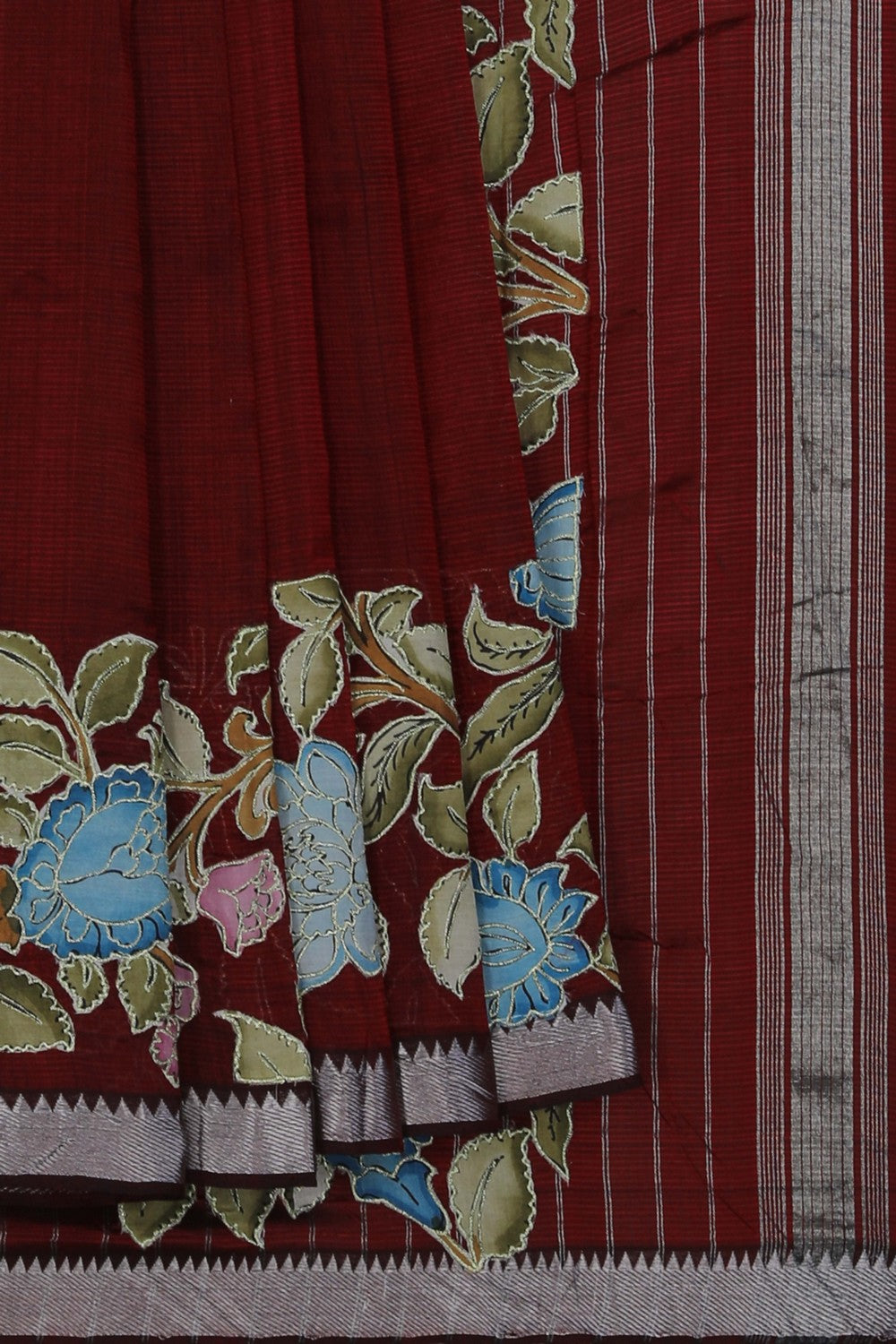 Image of Mangalgiri Embroidery Saree
