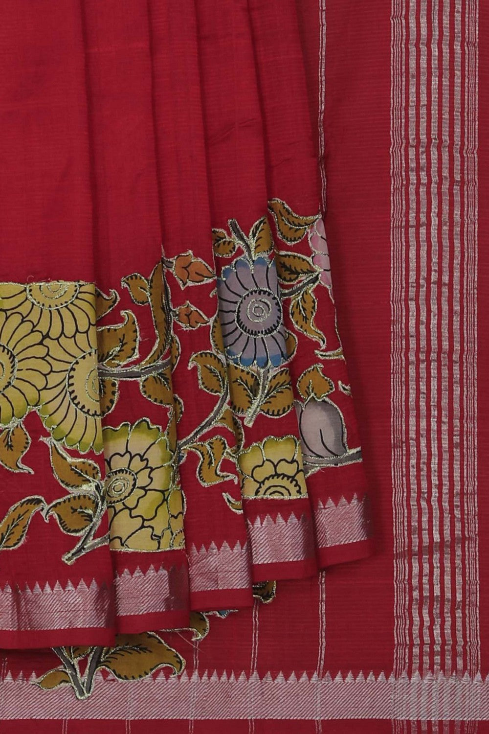 Image of Mangalgiri Embroidery Saree