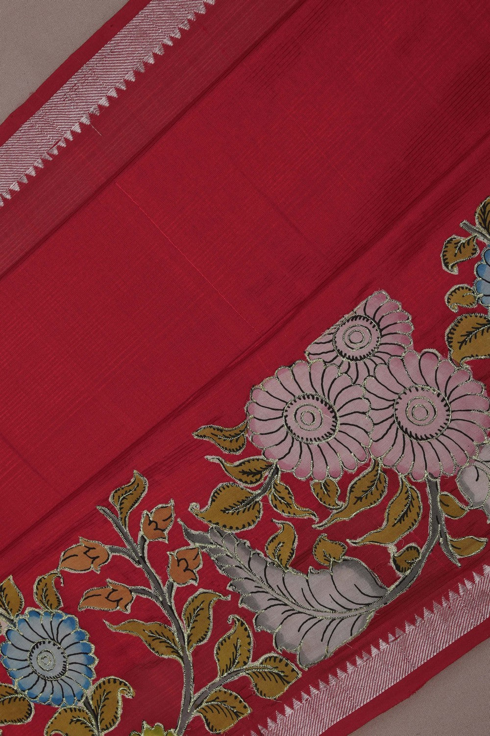 Image of Mangalgiri Embroidery Saree