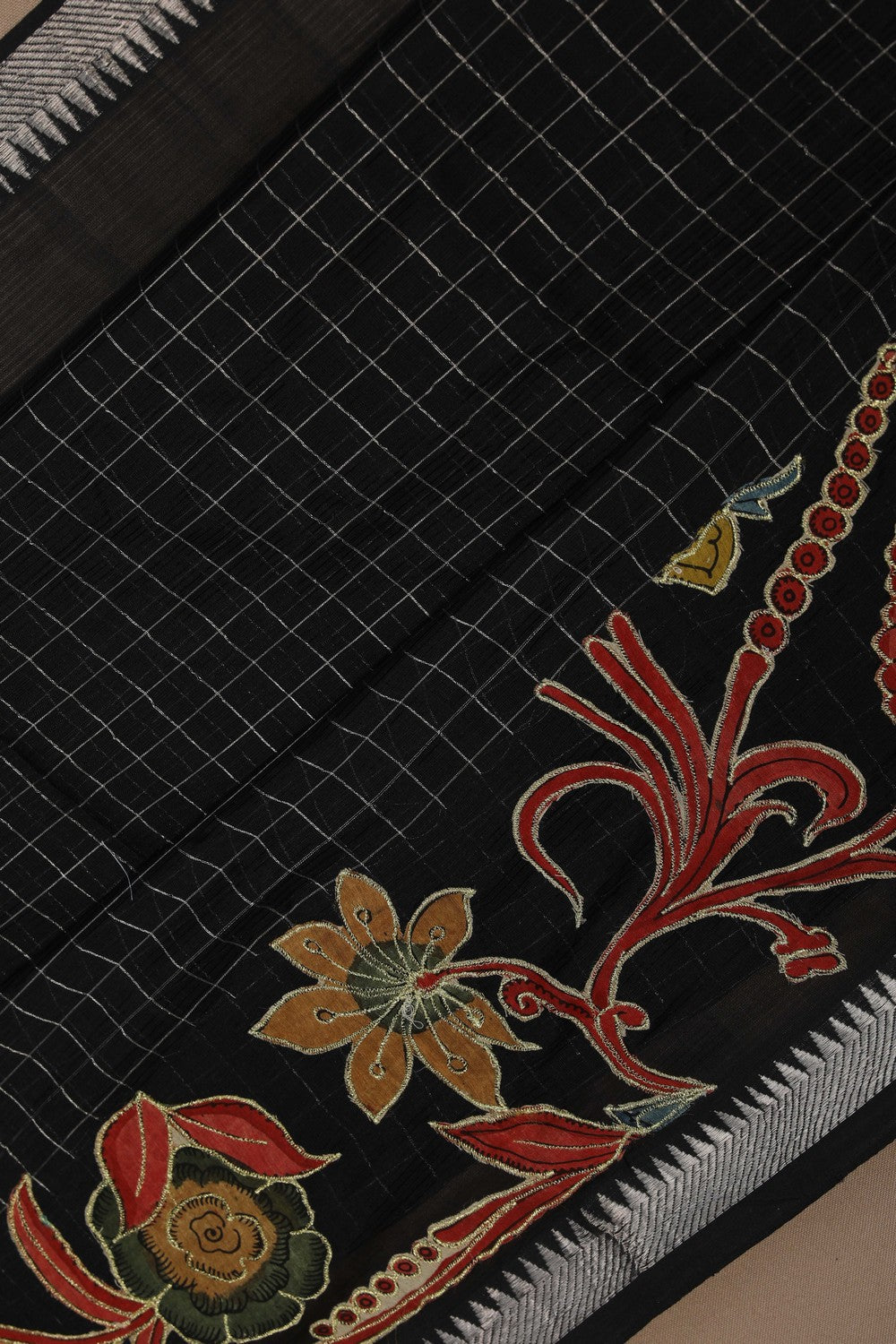 Image of Mangalgiri Embroidery Saree