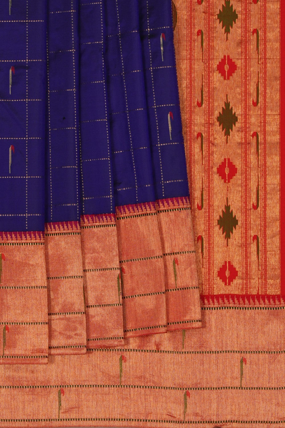 Image of Paithani Indigo Blue Saree