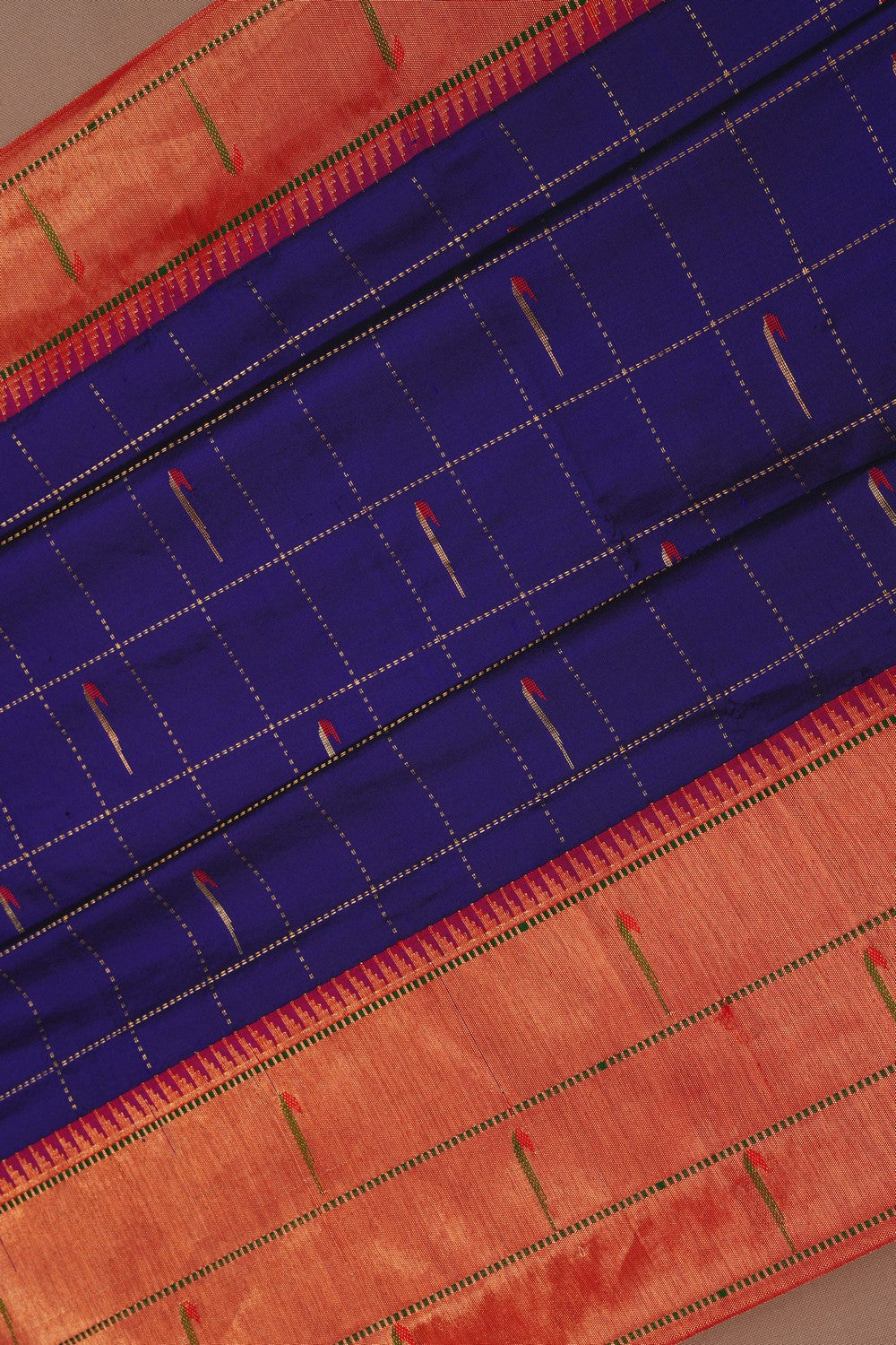 Image of Paithani Indigo Blue Saree