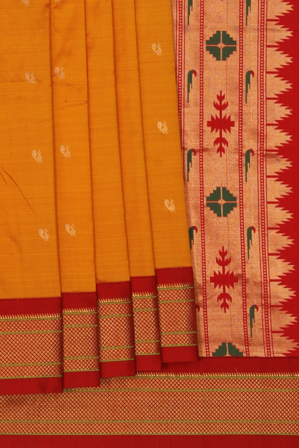 Image of Paithani Sunset Orange Saree