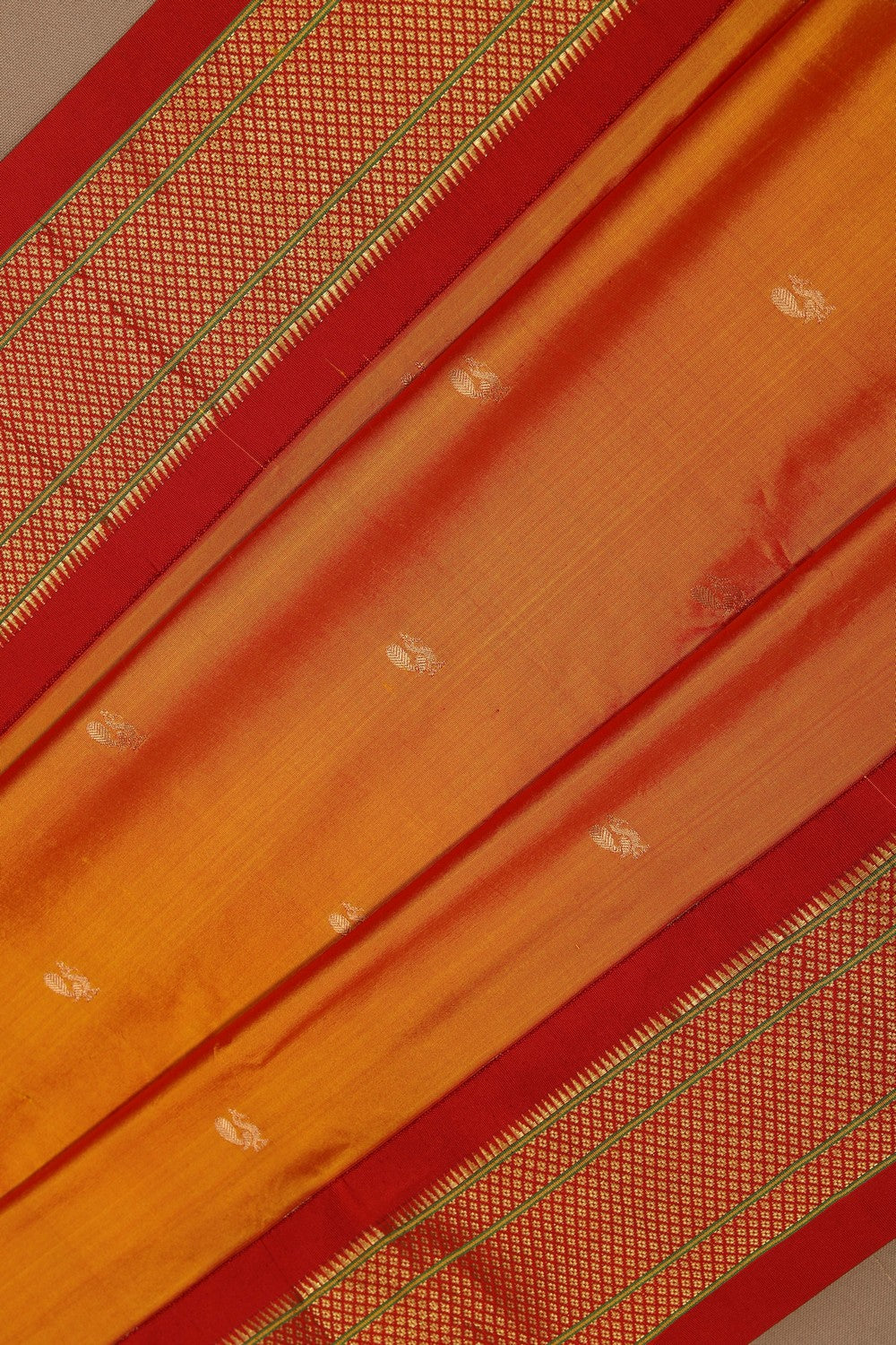 Image of Paithani Sunset Orange Saree