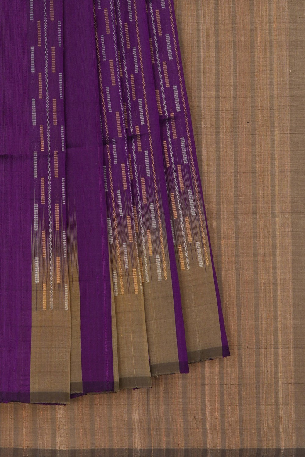 Dupion Silk Purple Saree