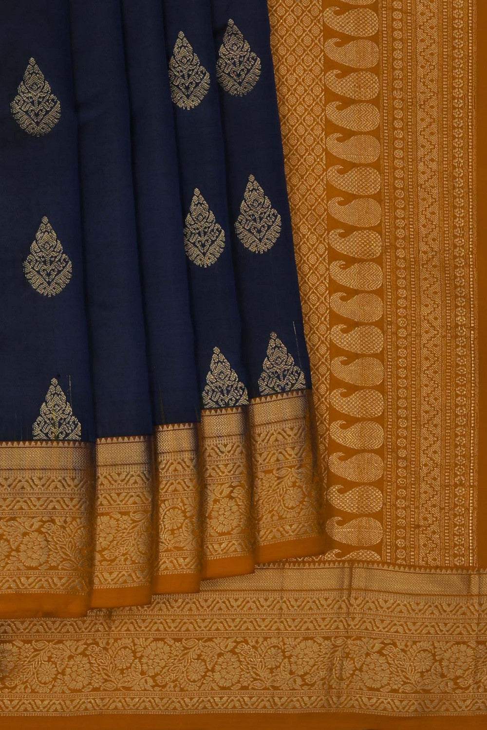 South Silk Navy Blue Saree