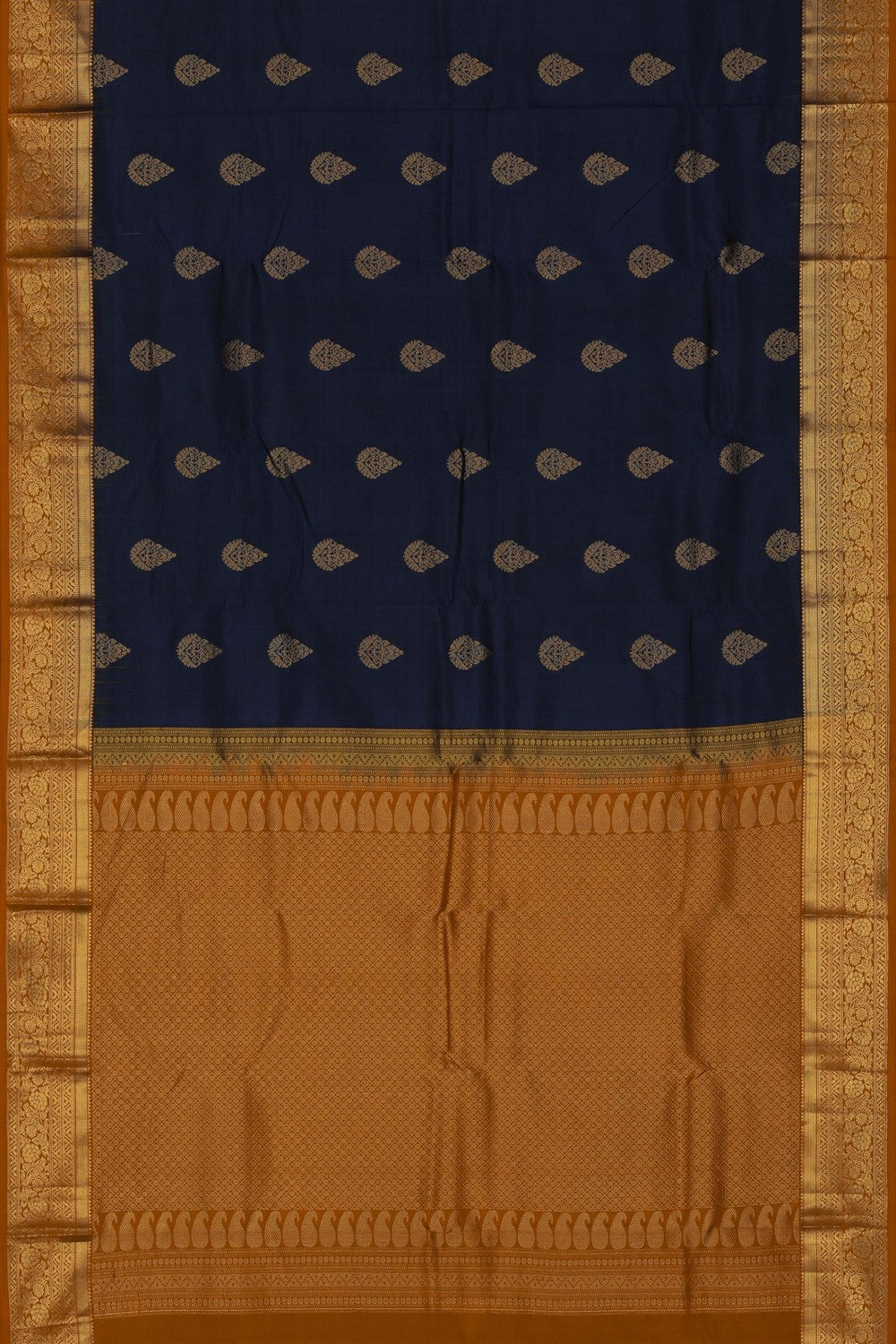 South Silk Navy Blue Saree