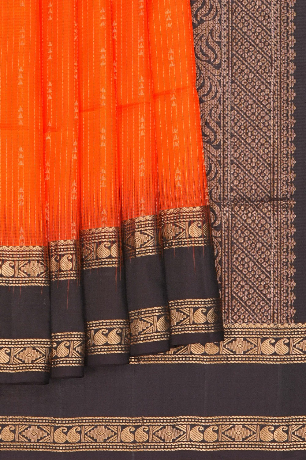 Image of South Silk Orange Saree