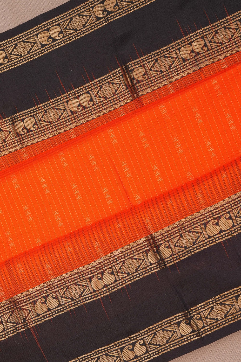 Image of South Silk Orange Saree