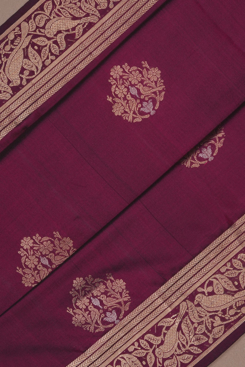 Image of South Silk Magenta Saree