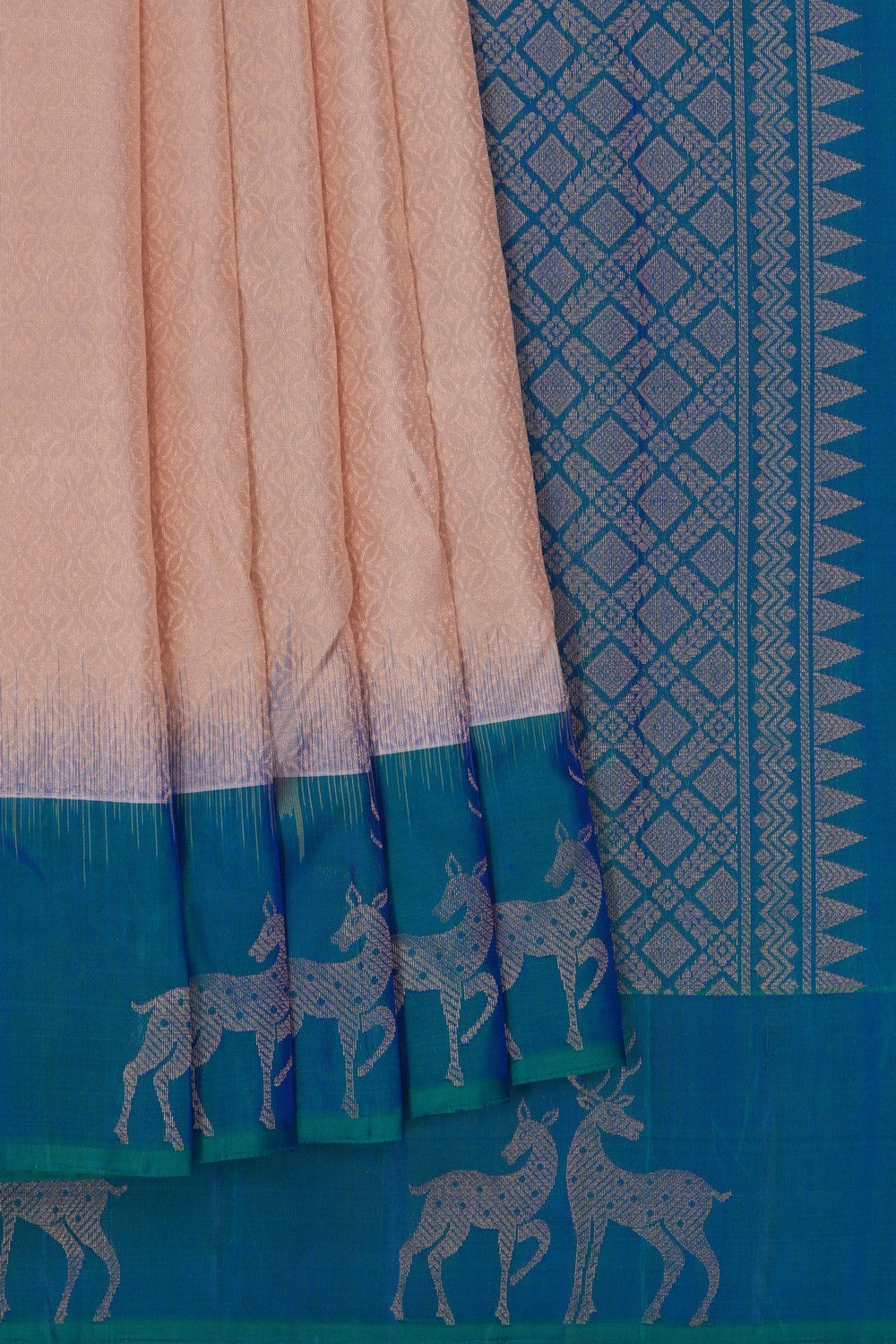 South Silk Off-White Saree