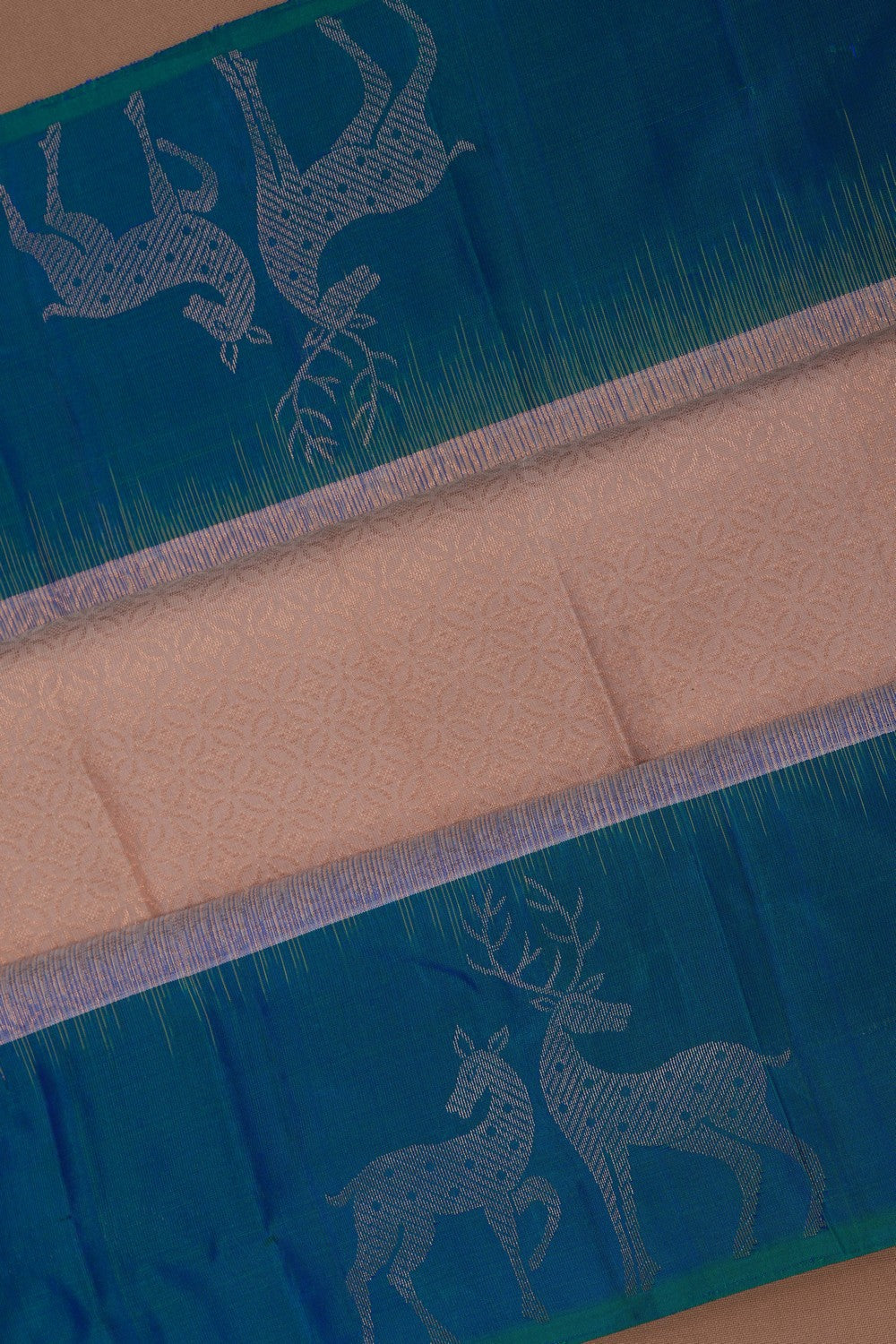 Image of South Silk Off-White Saree