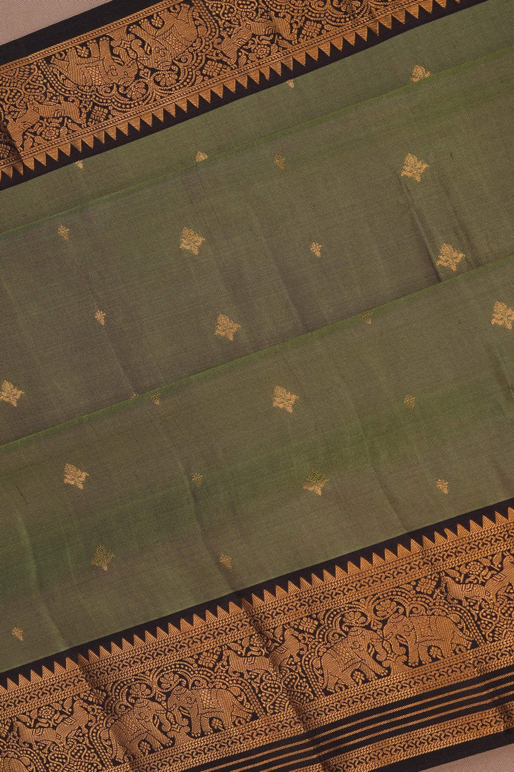 Image of South Silk Moss Grey Saree