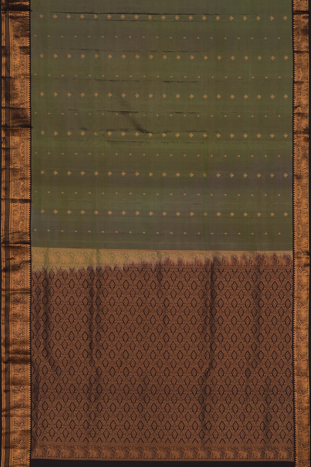 South Silk Moss Grey Saree