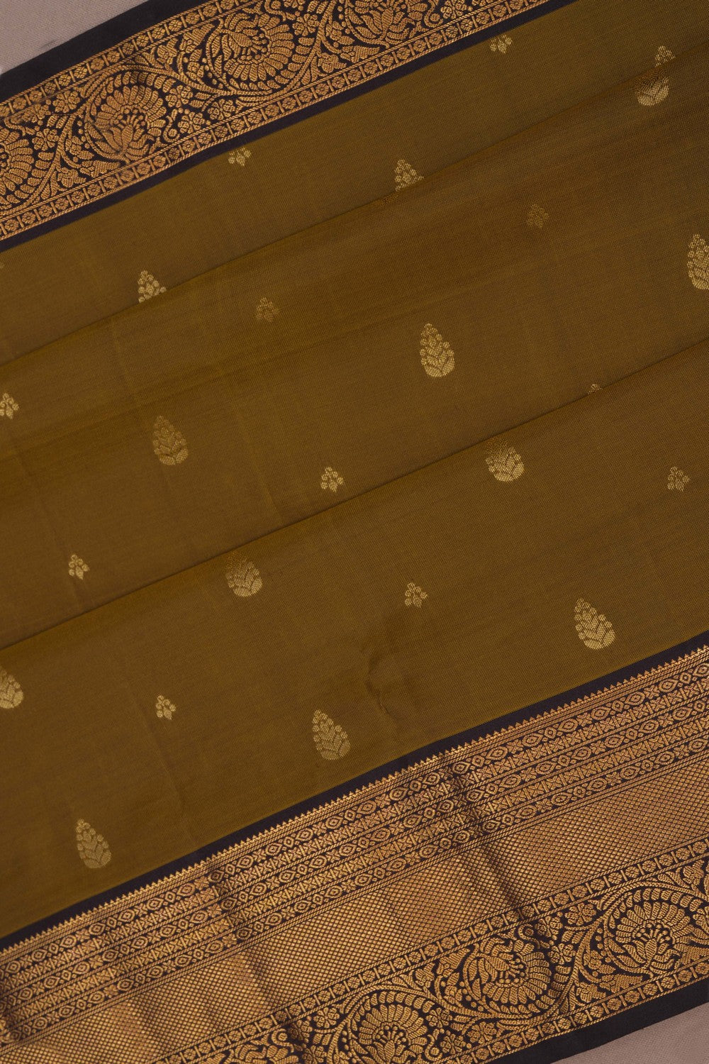 South Silk Moss-Green Saree