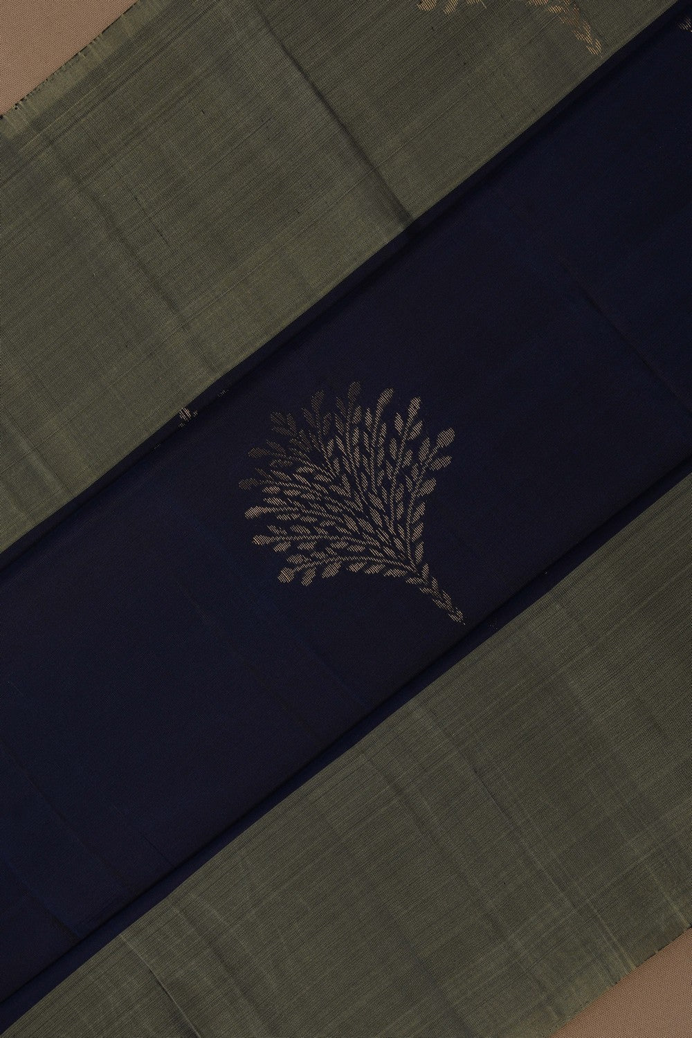 Image of South Silk Navy Blue Saree